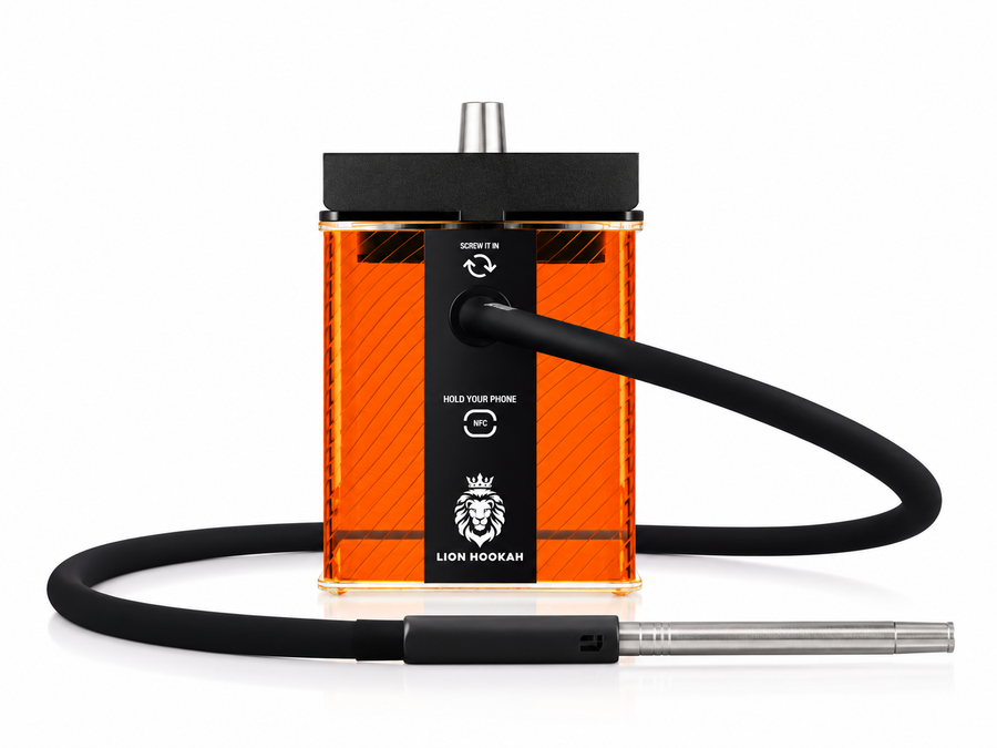 Square Lion Hookah LAVA